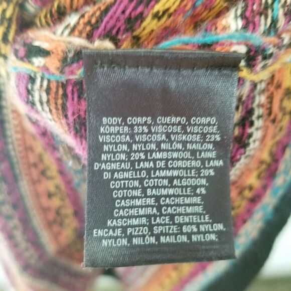 𝅺Sparrow Anthropologie Cashmere Blend Knit Intarsia Lace Mini Dress Size XS - Picture 5 of 11